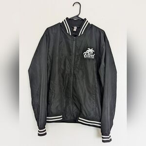 BLVD Vintage Style Zip-down Varsity Bomber Jacket Size Large